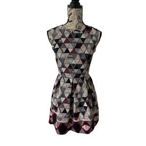 PINKYOTTO New York Patterned A Line Dress Sz S